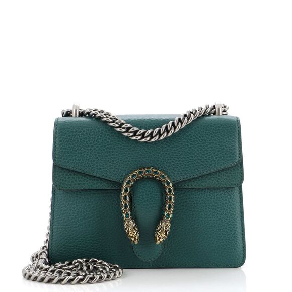 Gucci Handbags - Gucci Dionysus Bag Leather Mini Green